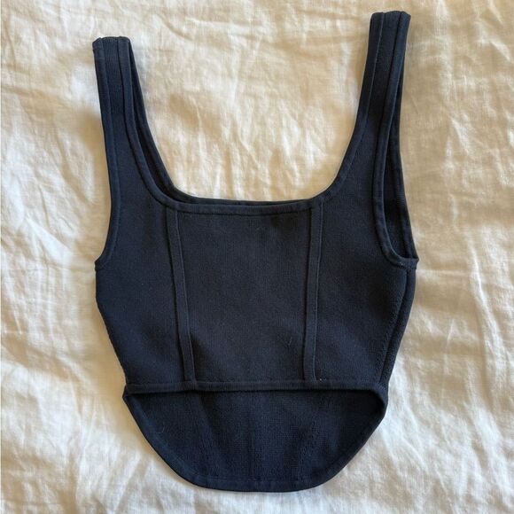 BNWOT Aritzia Babaton Sculpt Knit Bustier Tank - size xxs - Picture 3 of 6